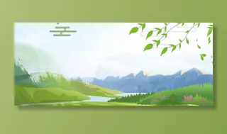 春天文艺景色柳叶背景高清