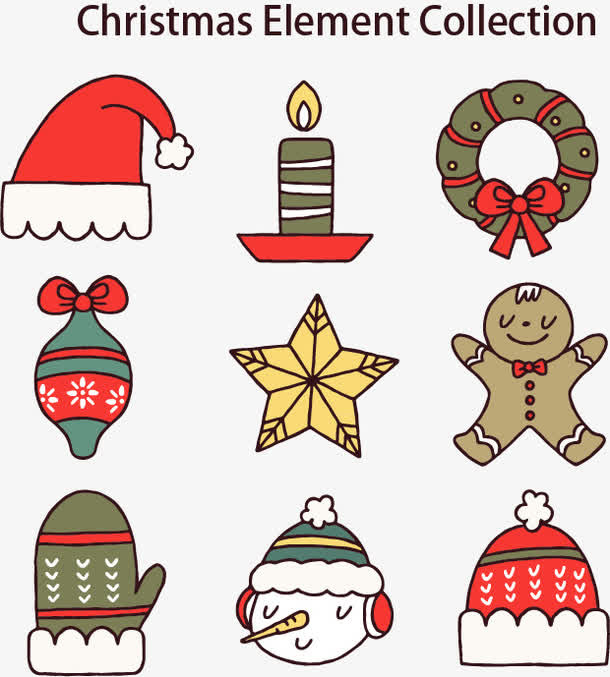 圣诞素材九宫格免抠