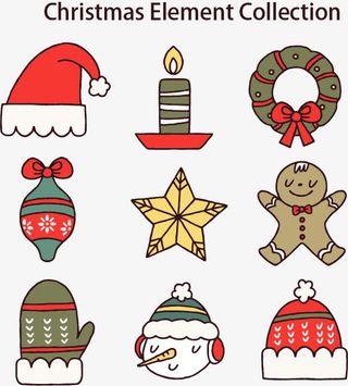 圣诞素材九宫格免抠