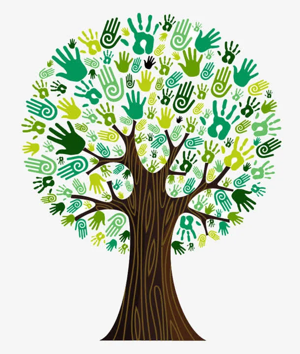 爱心大树留守儿童免抠