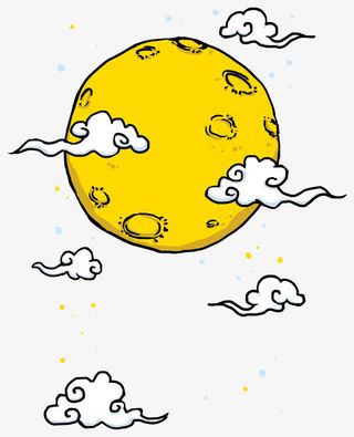 矢量中秋节祥云明月素材免抠