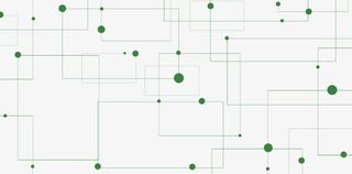 绿色大小圆点线条点阵图免抠