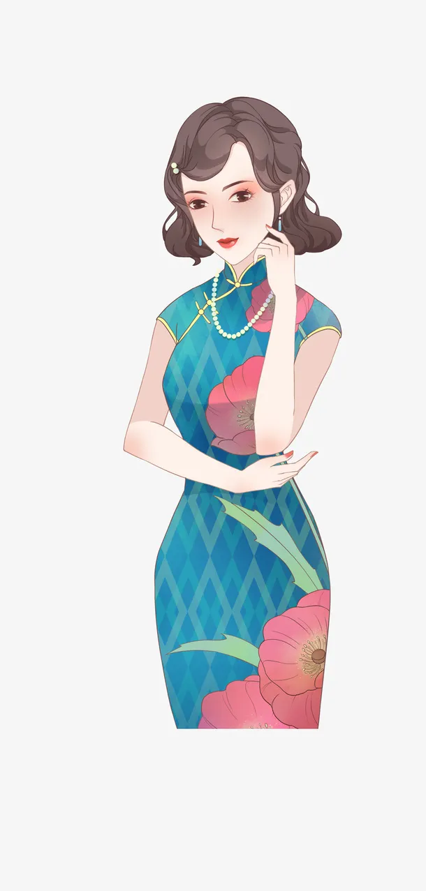 古风国潮风美女免抠