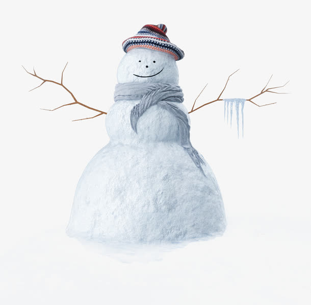 简约雪人海报素材免抠