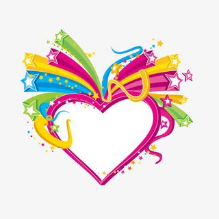 立体 彩色 心形 装饰图案 海免抠