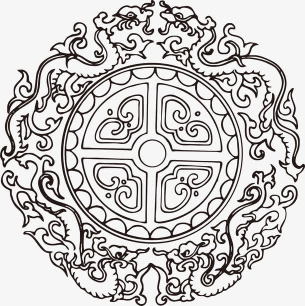 古典花纹免抠
