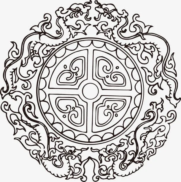 古典花纹免抠