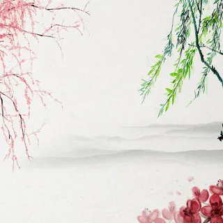 春季中国风小清新文艺PSD分层主图高清