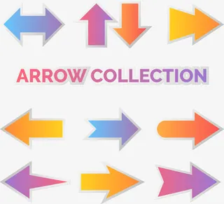 矢量手绘箭头免抠