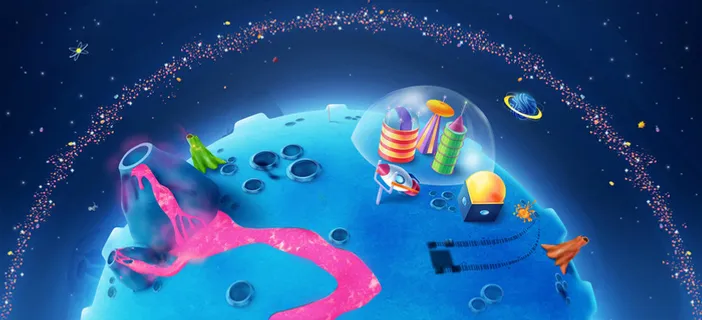 卡通童趣星空背景装饰高清