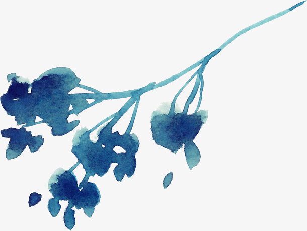 水彩树叶免抠