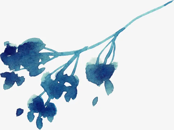 水彩树叶免抠