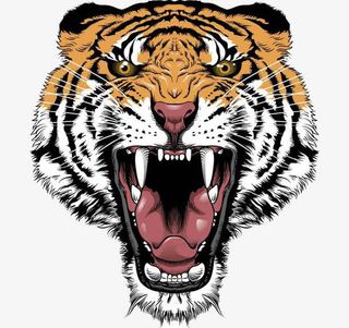 卡通张嘴的老虎免抠