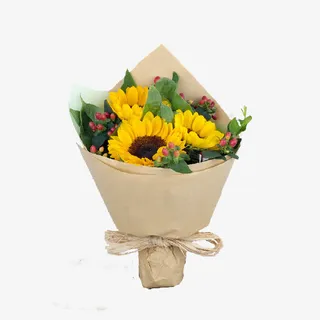 向日葵干花花束免抠