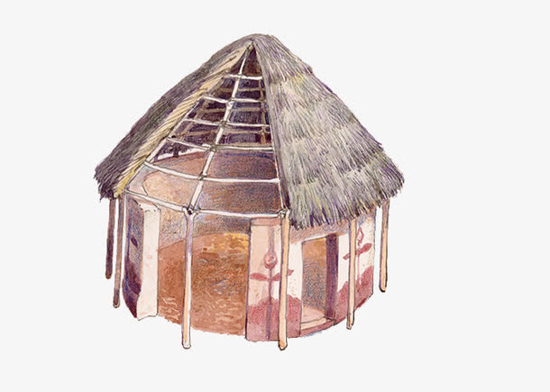 野外茅屋免抠
