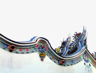 中国传统图案墙檐免抠