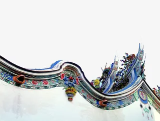 中国传统图案墙檐免抠