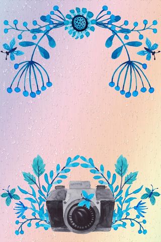 水彩花瓣相机粉色浪漫唯美广告背景高清