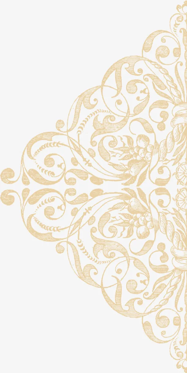 中国风复古花纹边框装饰免抠