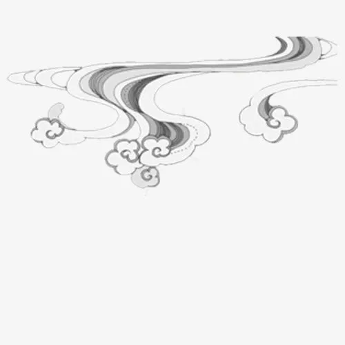 简约云纹免抠