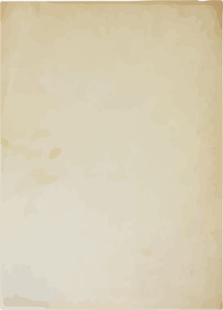 竖版的手绘复古书纸免抠