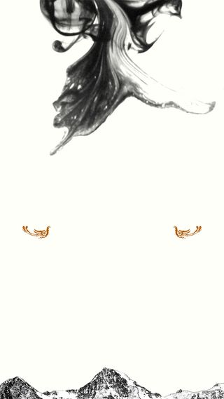 水墨山水典雅黑白h5背景图高清