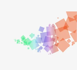 方形碎片装饰免抠