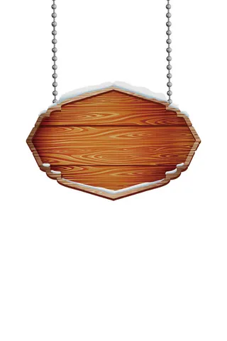 卡通木板门牌免抠