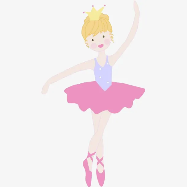 可爱的卡通芭蕾舞女孩插画免抠广免抠