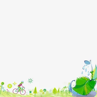 卡通绿色环境素材免抠手绘/卡通卡通元素