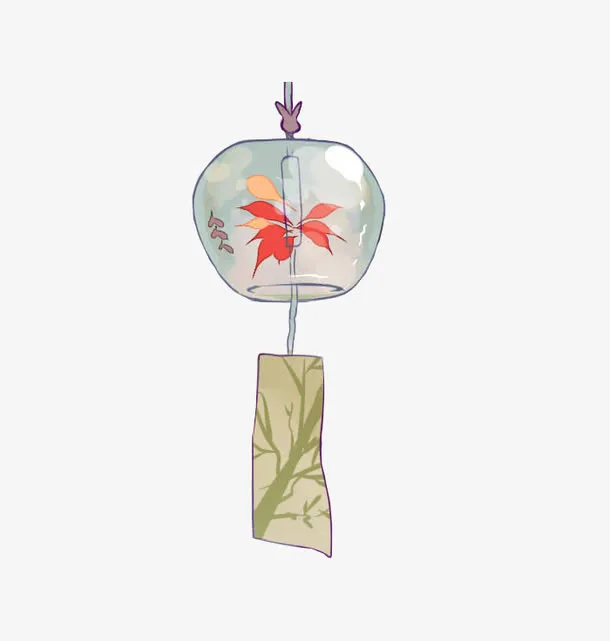 梦幻玻璃风铃免抠
