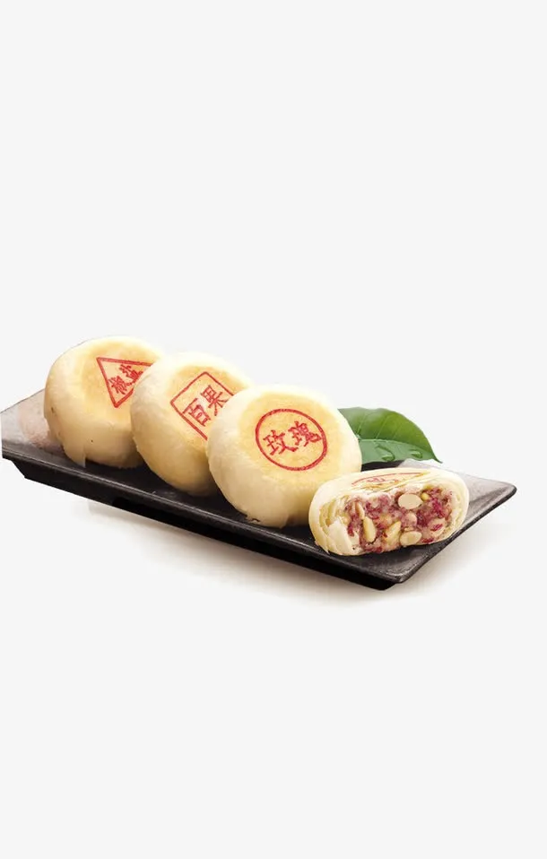 传统鲜花饼免抠