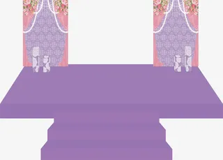 矢量图暖色舞台免抠