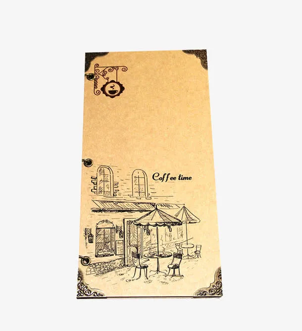 手工制作复古菜牌免抠