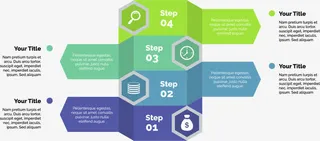 矢量手绘立体PPT横幅免抠