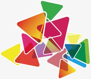 彩色三角形免抠