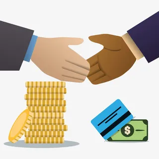 卡通金融合作免抠