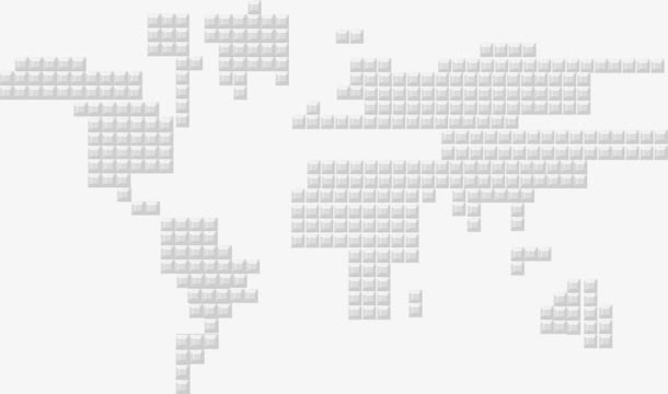 创意几何点缀世界地图图像免抠