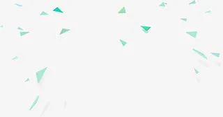 绿色简约碎片漂浮素材免抠