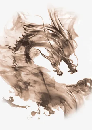 中国风水墨龙免抠