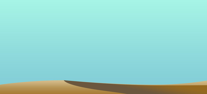 手绘蓝色沙漠背景高清