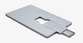 简约空白白色卡片U盘PNG免抠