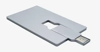 简约空白白色卡片U盘PNG免抠