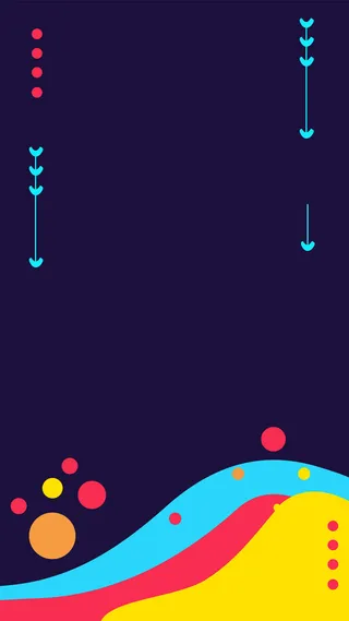 简约几何扁平蓝色H5背景图高清