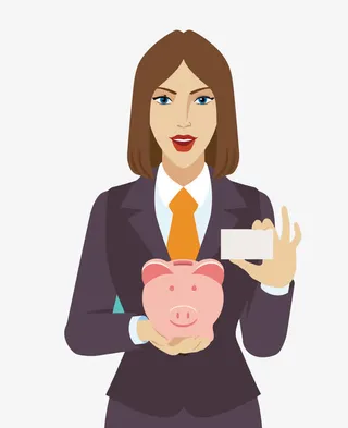 矢量扁平化理财经理免抠