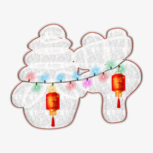 春节的装饰灯笼免抠