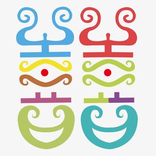 矢量彩色结婚喜庆字体免抠