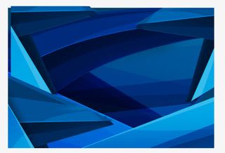 蓝色几何图形免抠