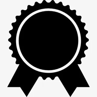 奖励徽章的圆形带尾巴图标免抠