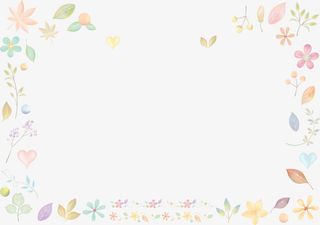 彩色美丽植物草藤框架免抠